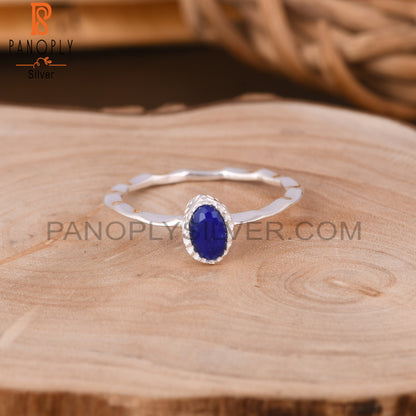Lapis Oval 925 Sterling Silver Ring