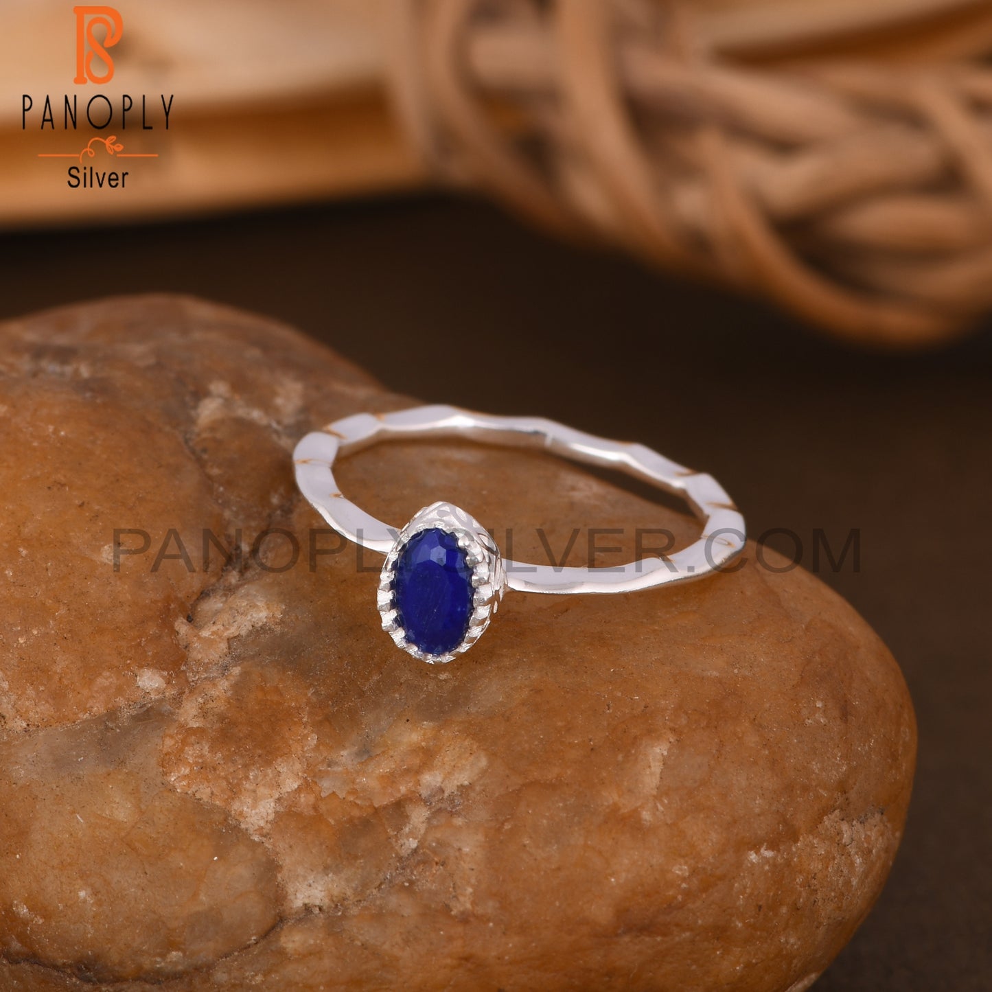 Lapis Oval 925 Sterling Silver Ring