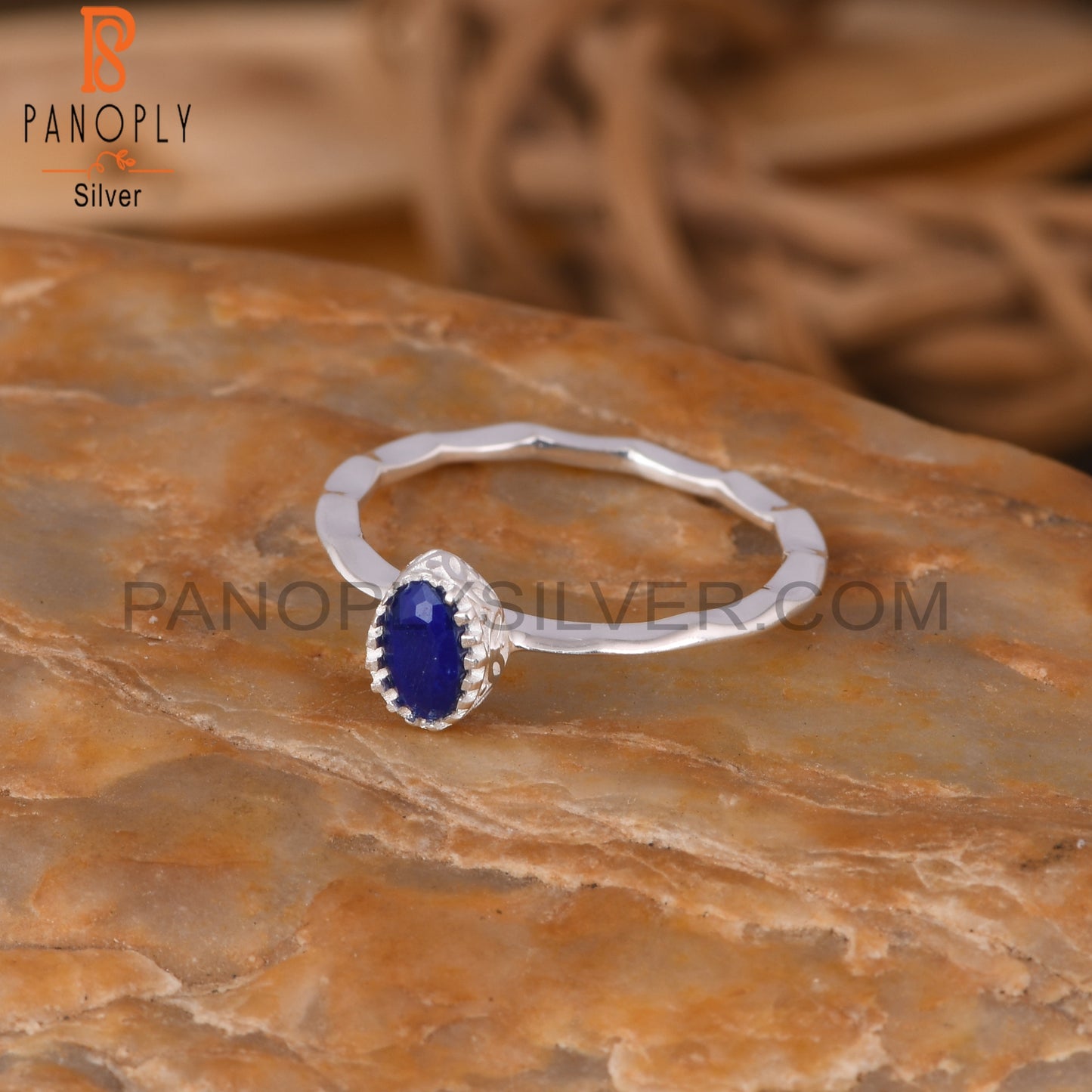 Lapis Oval 925 Sterling Silver Ring