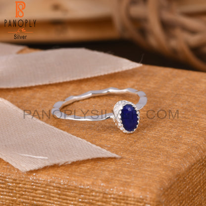 Lapis Oval 925 Sterling Silver Ring