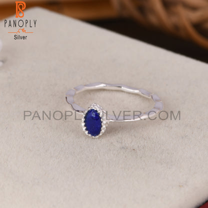Lapis Oval 925 Sterling Silver Ring