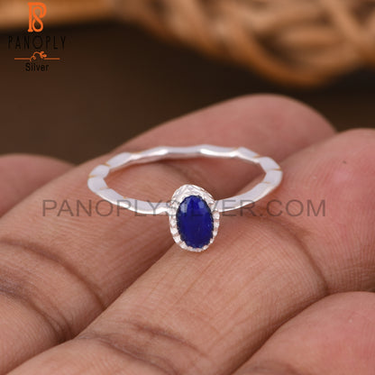Lapis Oval 925 Sterling Silver Ring