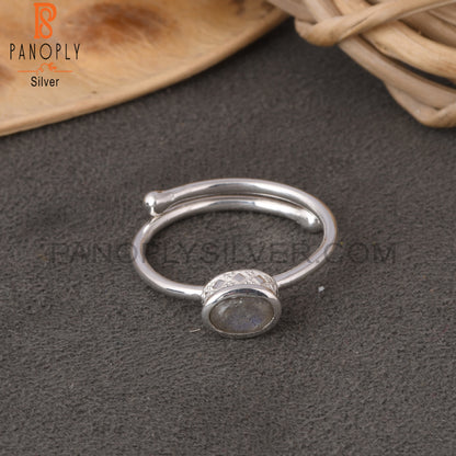 Labradorite 925 Sterling Silver Openable Ring jewerly