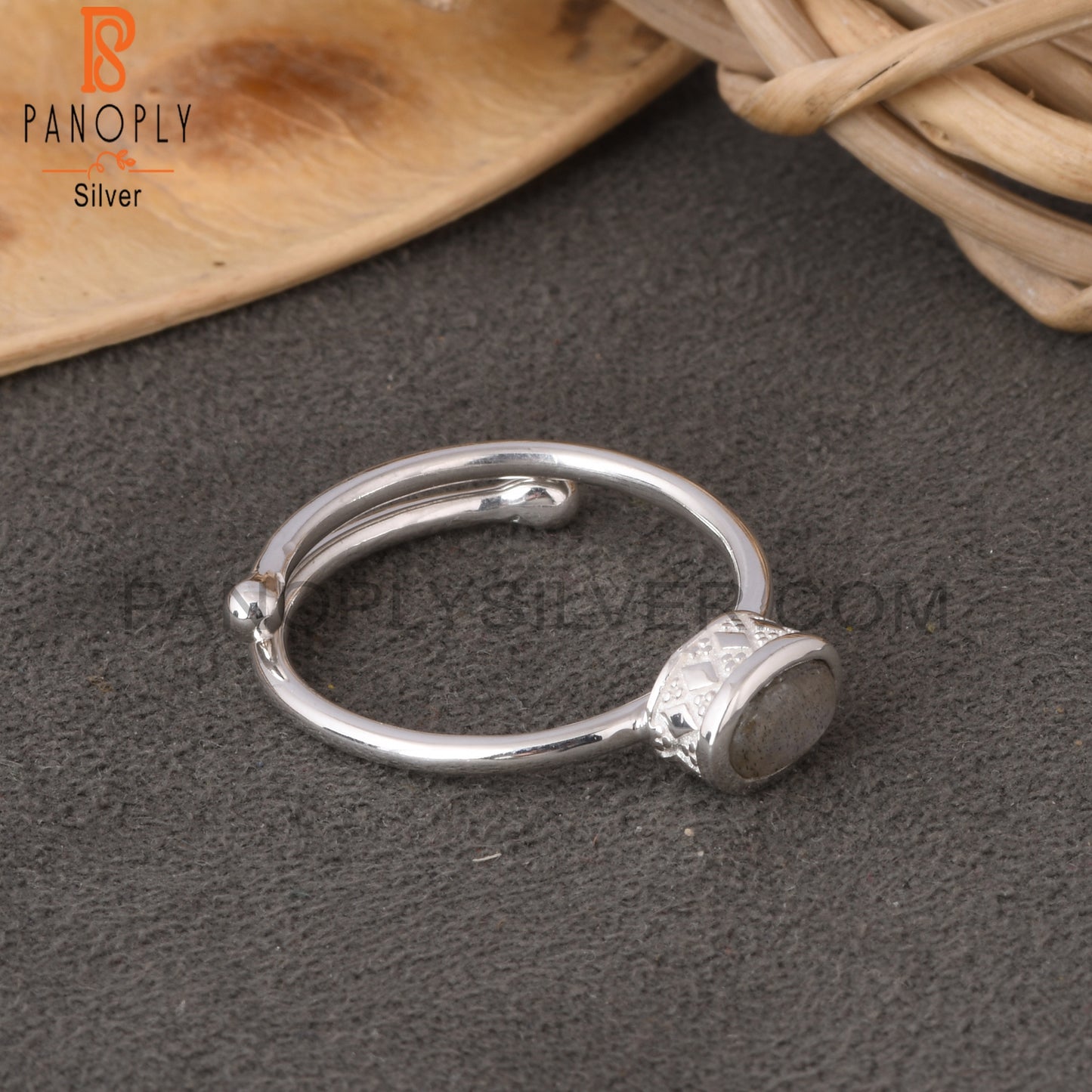 Labradorite 925 Sterling Silver Openable Ring jewerly