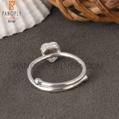 Labradorite Heart 925 Sterling Silver Love Ring