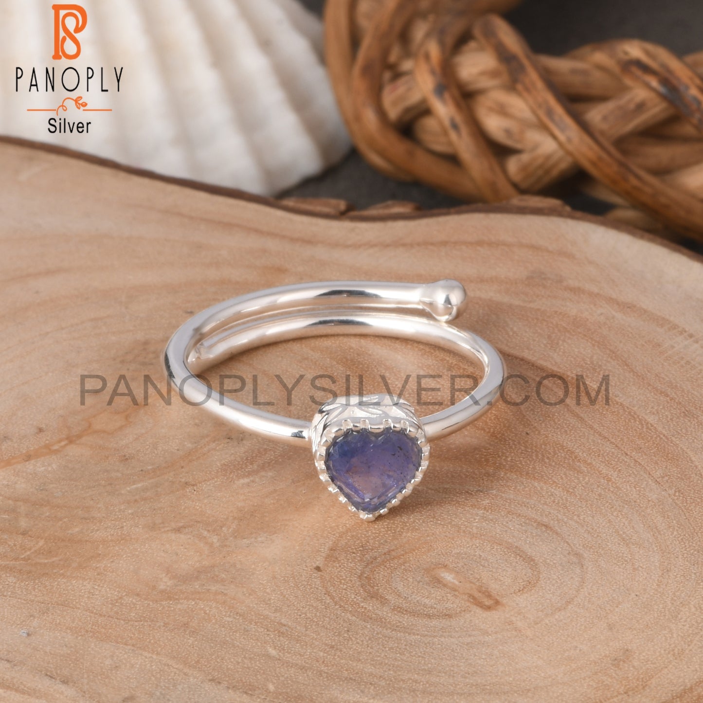 Tanzanite Heart Shape 925 Sterling Silver Ring