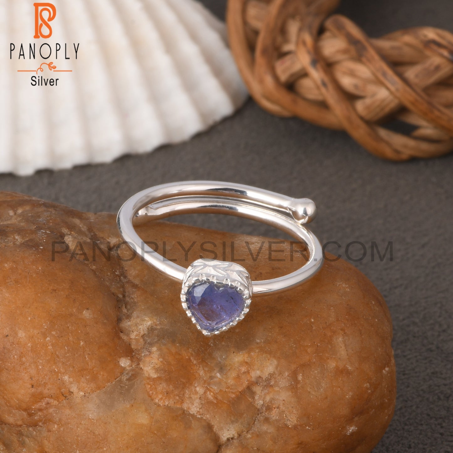 Tanzanite Heart Shape 925 Sterling Silver Ring