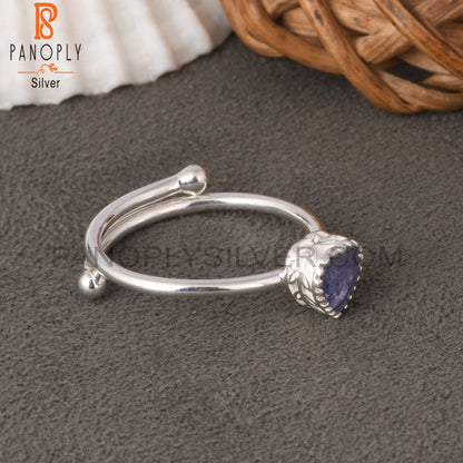 Tanzanite Heart Shape 925 Sterling Silver Ring