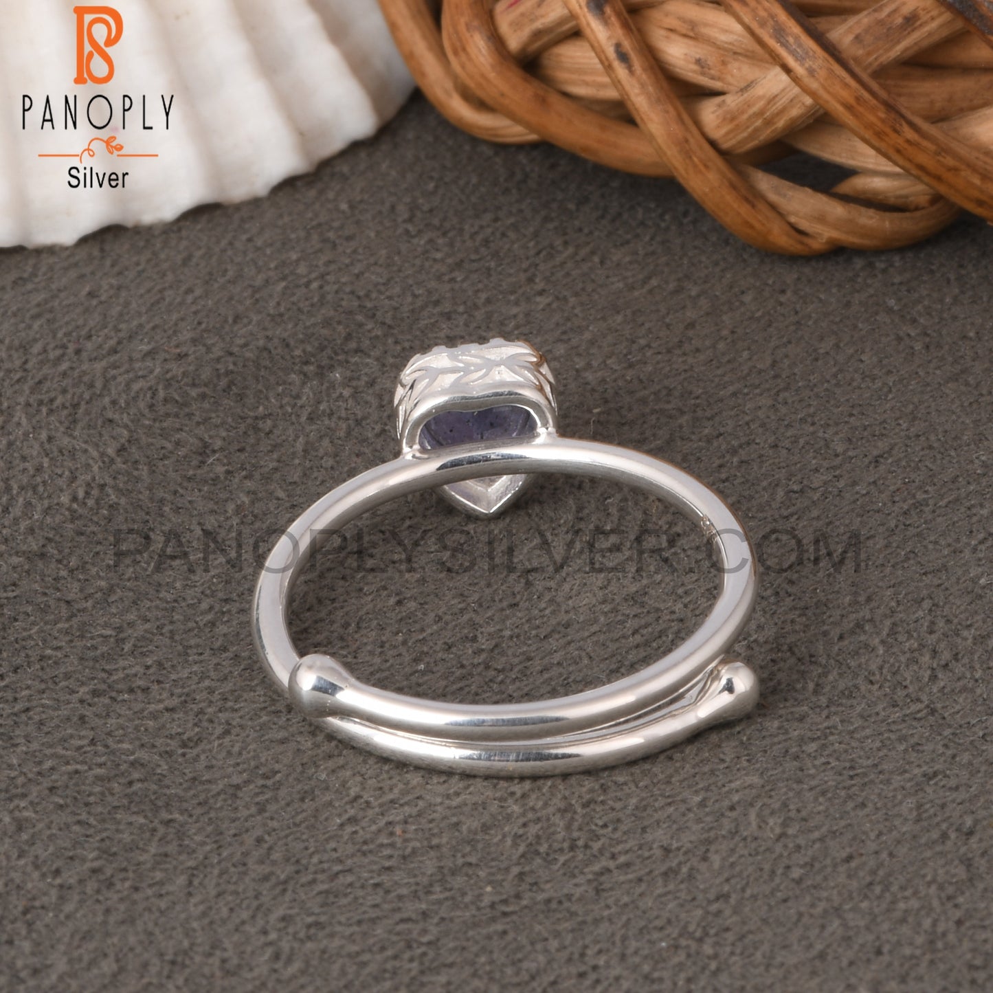 Tanzanite Heart Shape 925 Sterling Silver Ring