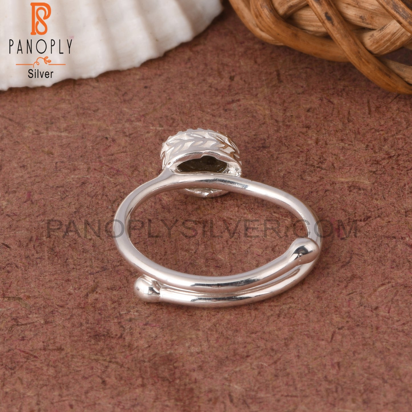 Gold Sheen Obsidian Oval 925 Sterling Silver Ring