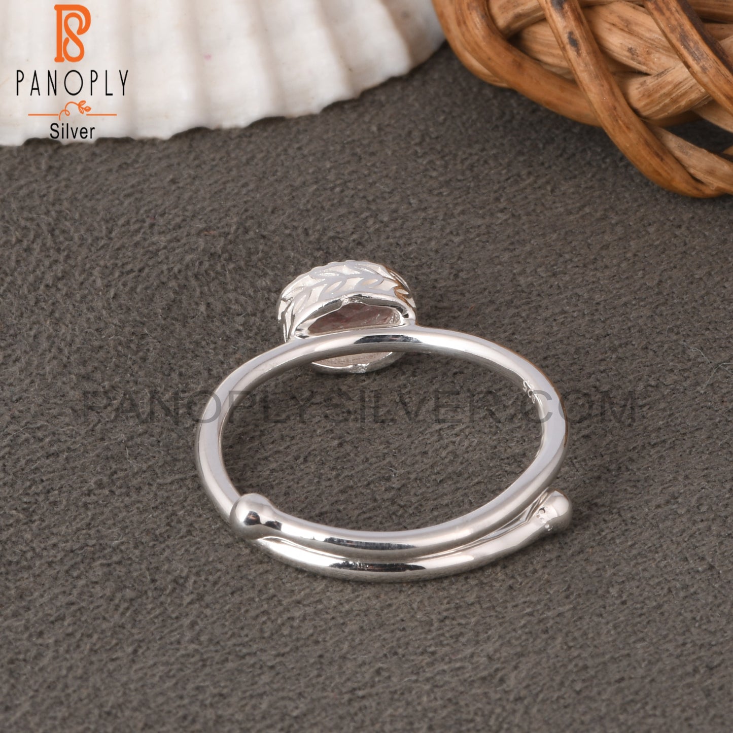 Strawberry Quartz Oval Shape 925 Sterling Silver Ring