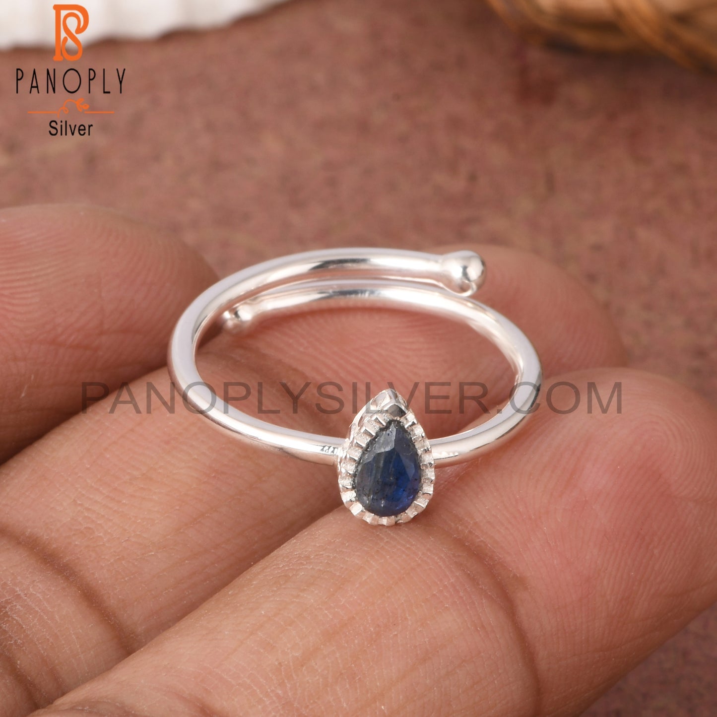 Kyanite Pear Shape 925 Sterling Silver Ring