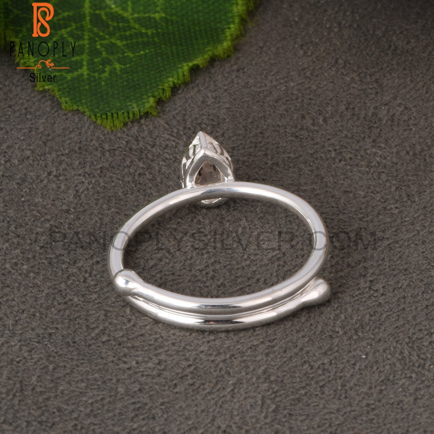 Rose Quartz Pear Shape 925 Sterling Silver Ring