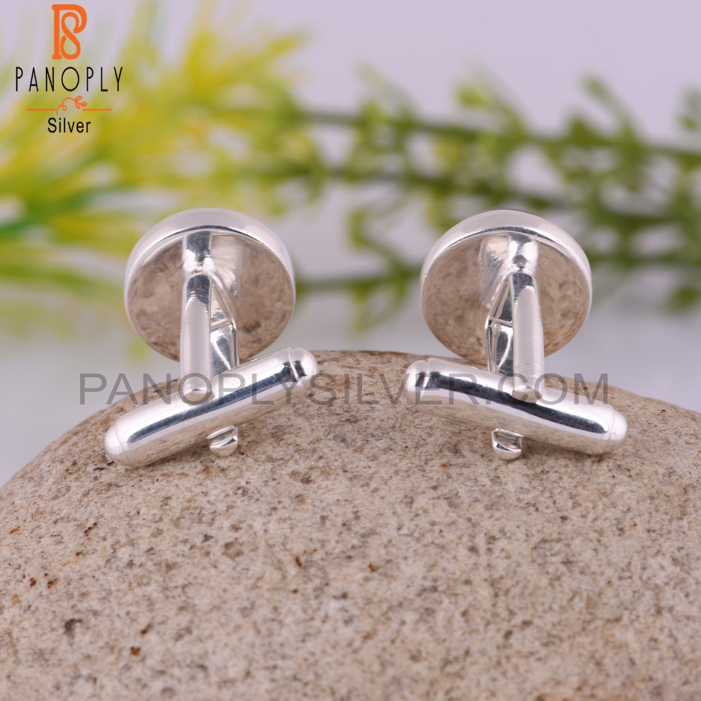 Black Onyx Round 925 Sterling Silver Earrings