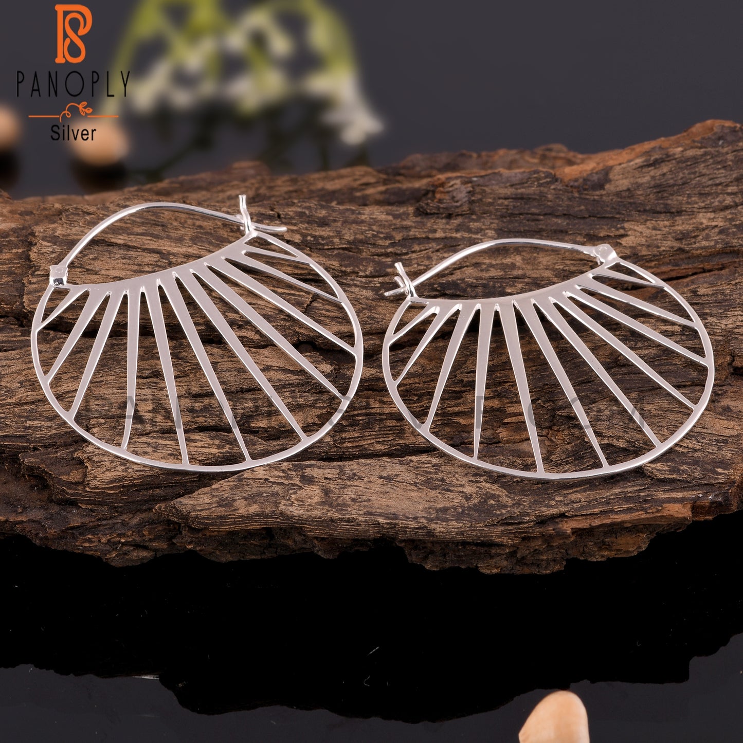 Plain 925 Sterling Silver Silver Earrings