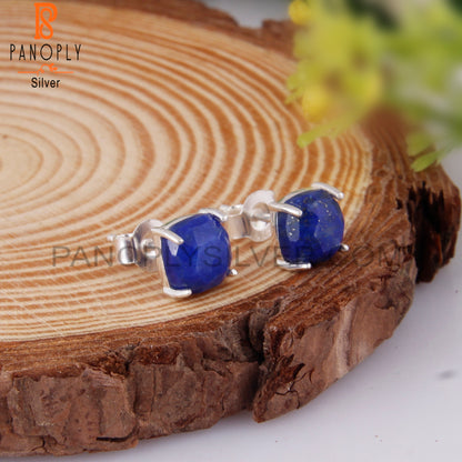 Lapis Lazuli 925 Sterling Silver Studs Beautiful Earrings