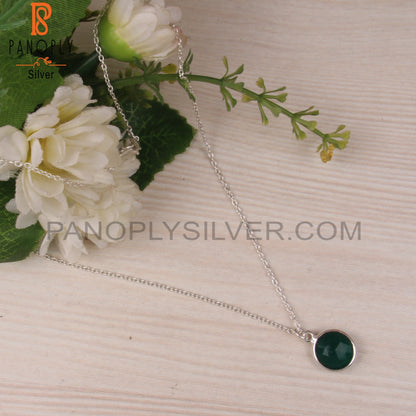 Green Onyx 925 Sterling Silver Pendant