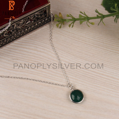 Green Onyx 925 Sterling Silver Pendant