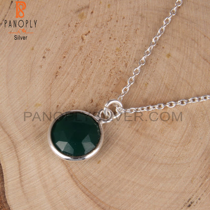 Green Onyx 925 Sterling Silver Pendant