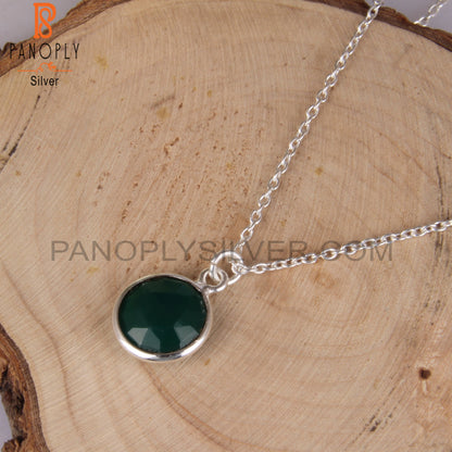 Green Onyx 925 Sterling Silver Pendant