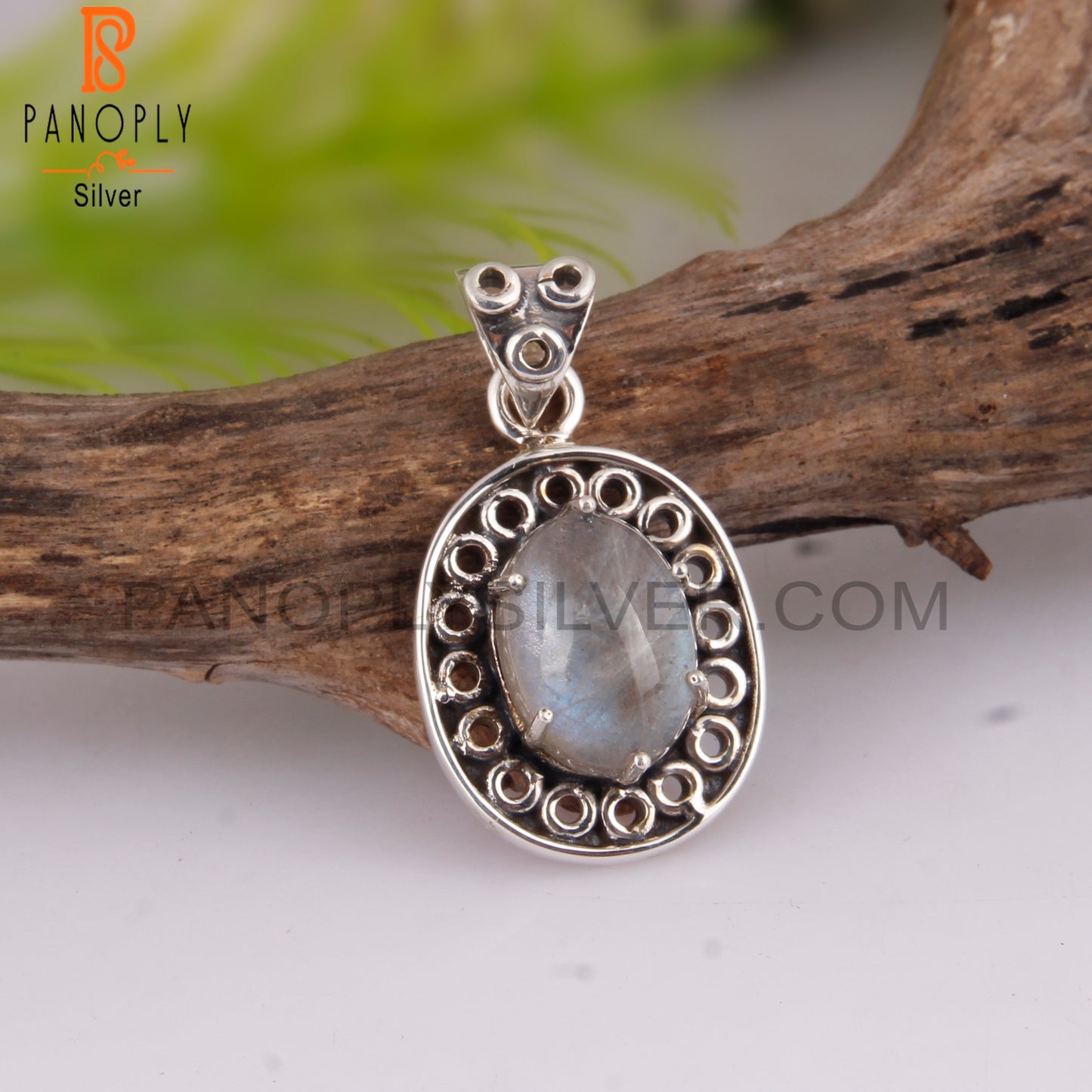 Doublet Labradorite Oval Shape 925 Sterling Silver Pendant