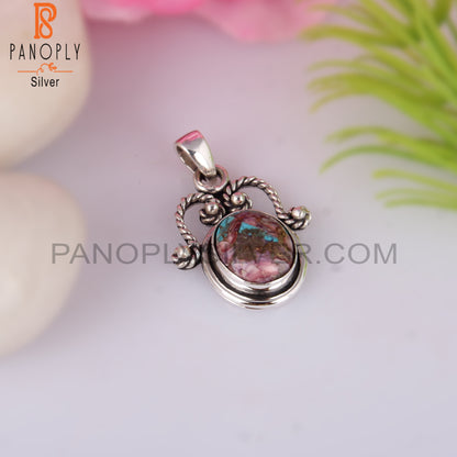 Mojave Copper Purple Oyster Turquoise 925 Pendant