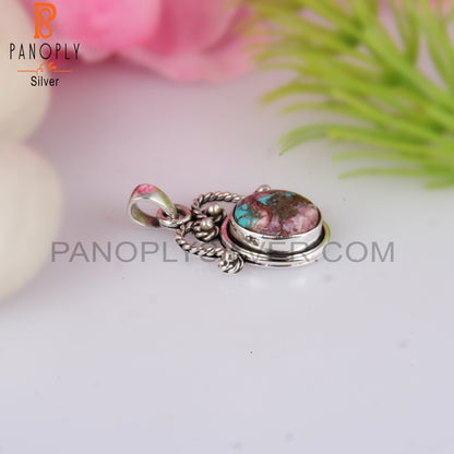 Mojave Copper Purple Oyster Turquoise 925 Pendant