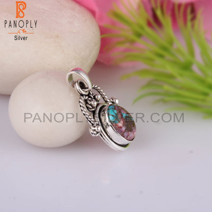Mojave Copper Purple Oyster Turquoise 925 Pendant