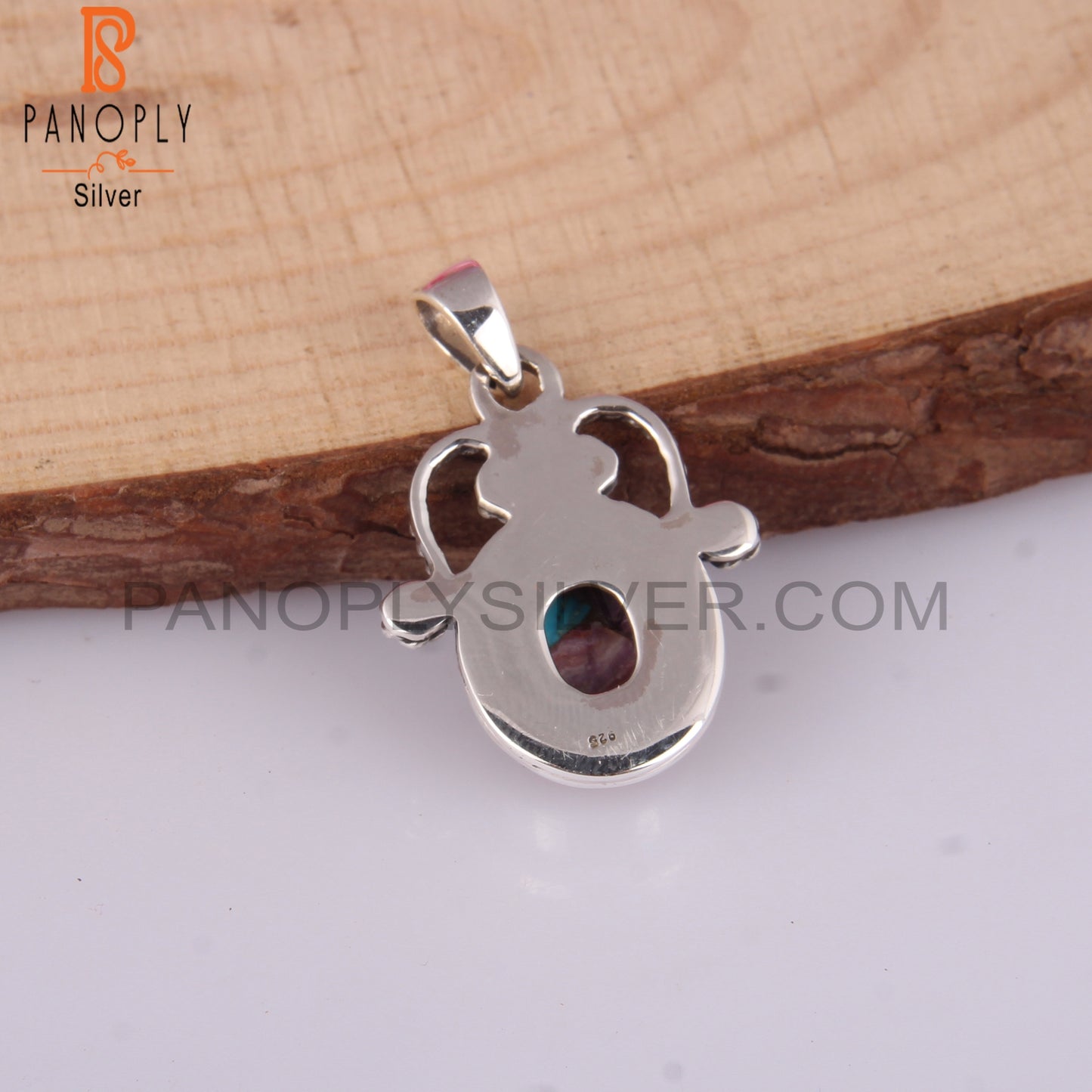 Mojave Copper Purple Oyster Turquoise 925 Pendant