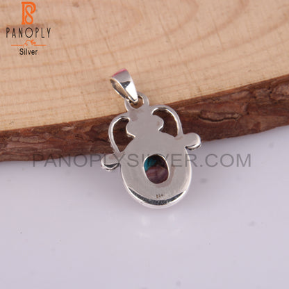 Mojave Copper Purple Oyster Turquoise 925 Pendant