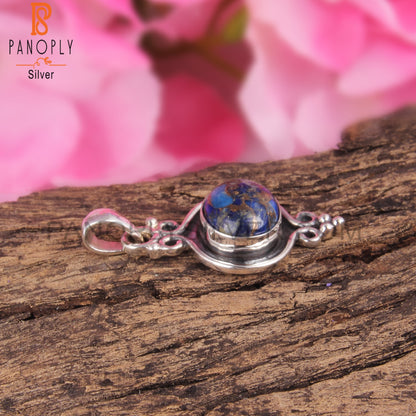 Mojave Copper Lapis Oval Shape 925 Sterling Silver Pendant