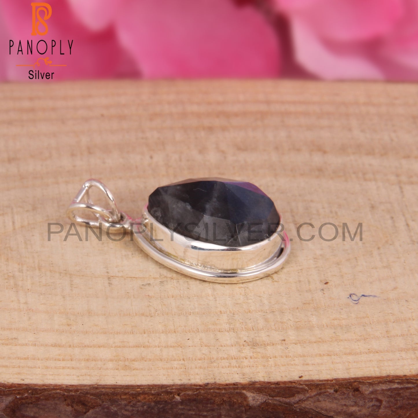 Labradorite Pear Shape Silver Pendant Statement Jewelry