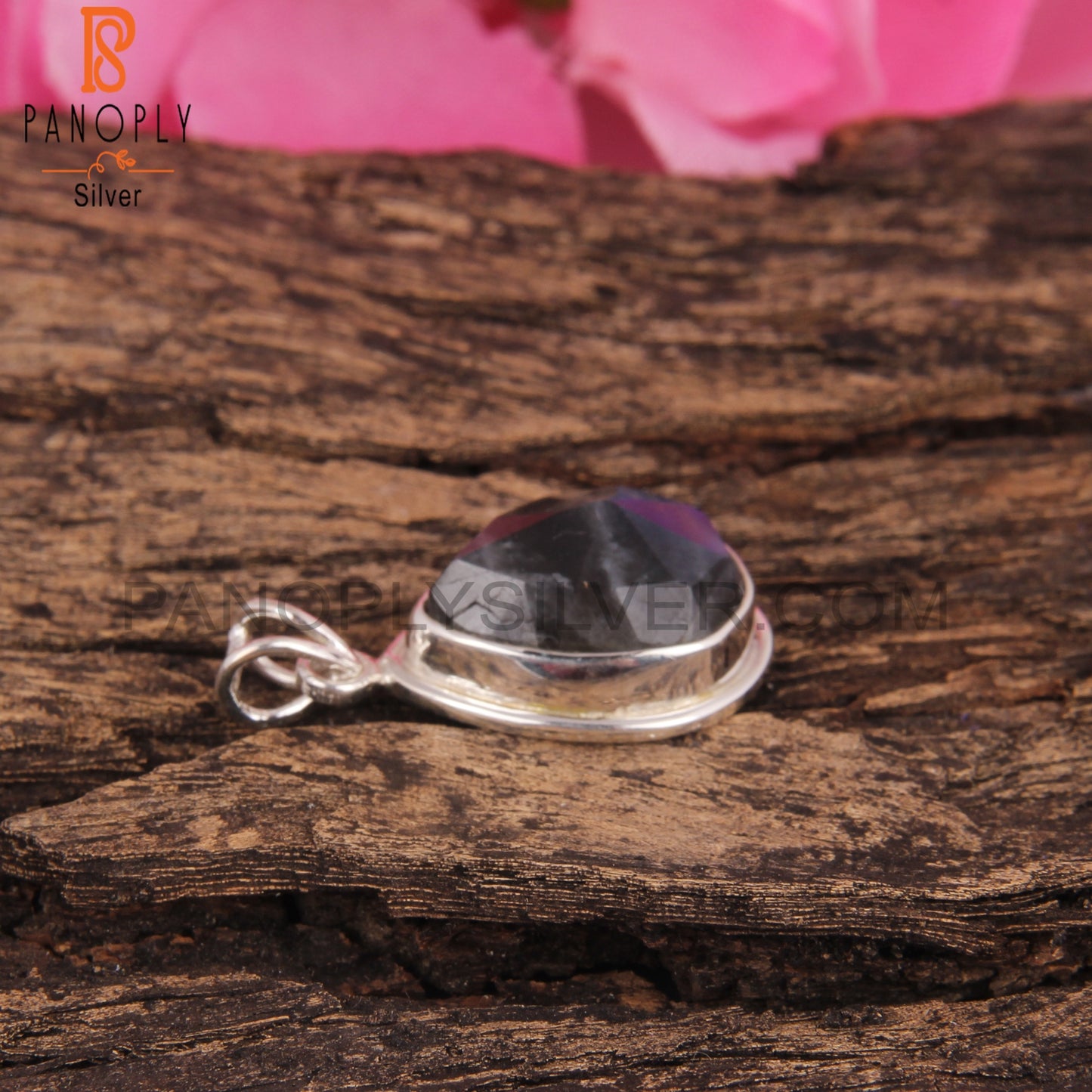 Labradorite Pear Shape Silver Pendant Statement Jewelry