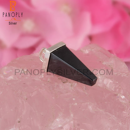 Hematite Pyramid Shape 925 Sterling Silver Pendant