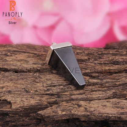 Hematite Pyramid Shape 925 Sterling Silver Pendant