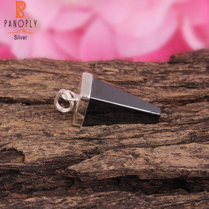 Hematite Pyramid Shape 925 Sterling Silver Pendant
