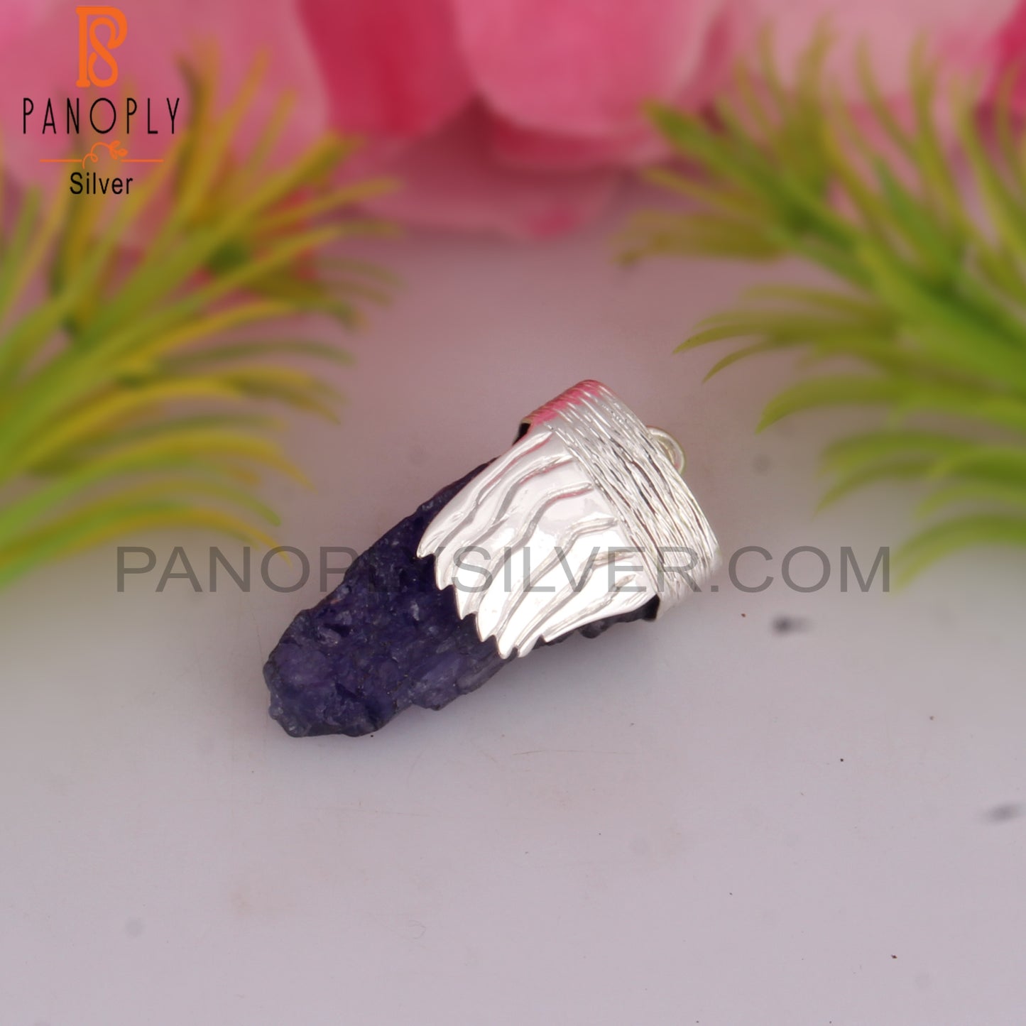 Tanzanite Rough 925 Sterling Silver Pendant