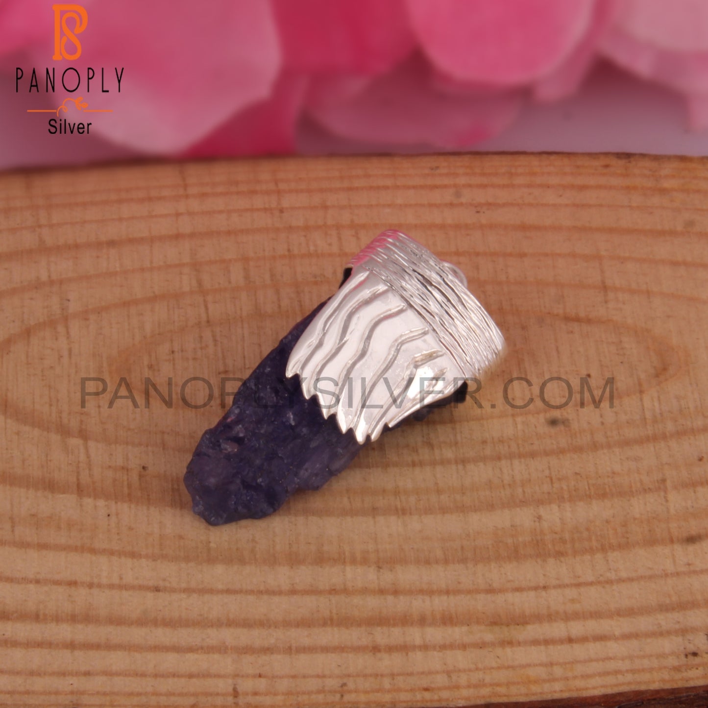 Tanzanite Rough 925 Sterling Silver Pendant