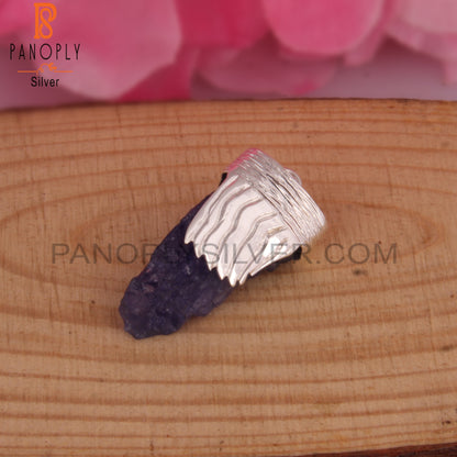 Tanzanite Rough 925 Sterling Silver Pendant