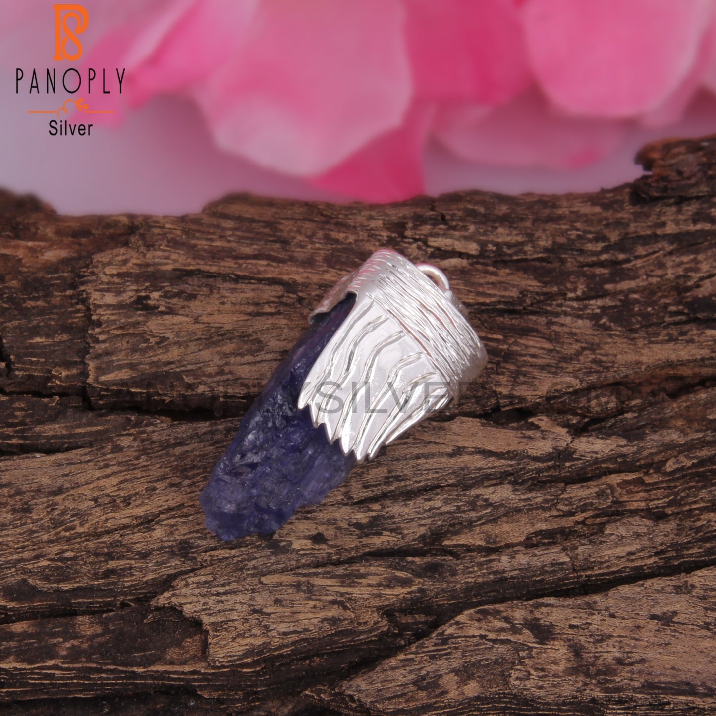 Tanzanite Rough 925 Sterling Silver Pendant