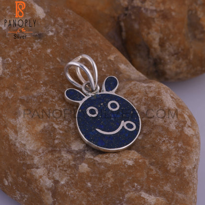 Lapis Inlay 925 Sterling Silver Pendant