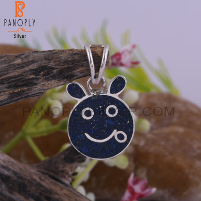 Lapis Inlay 925 Sterling Silver Pendant
