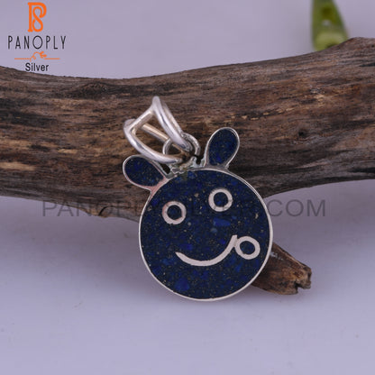 Lapis Inlay 925 Sterling Silver Pendant