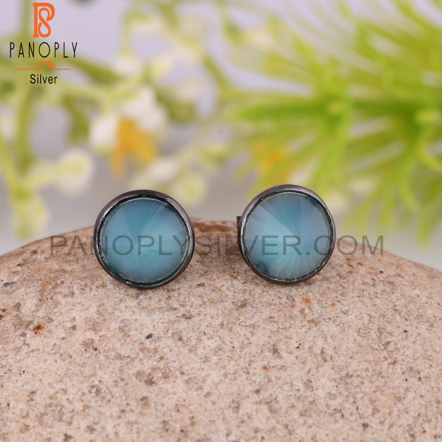 Aqua Chalcedony 925 Sterling Silver Earrings