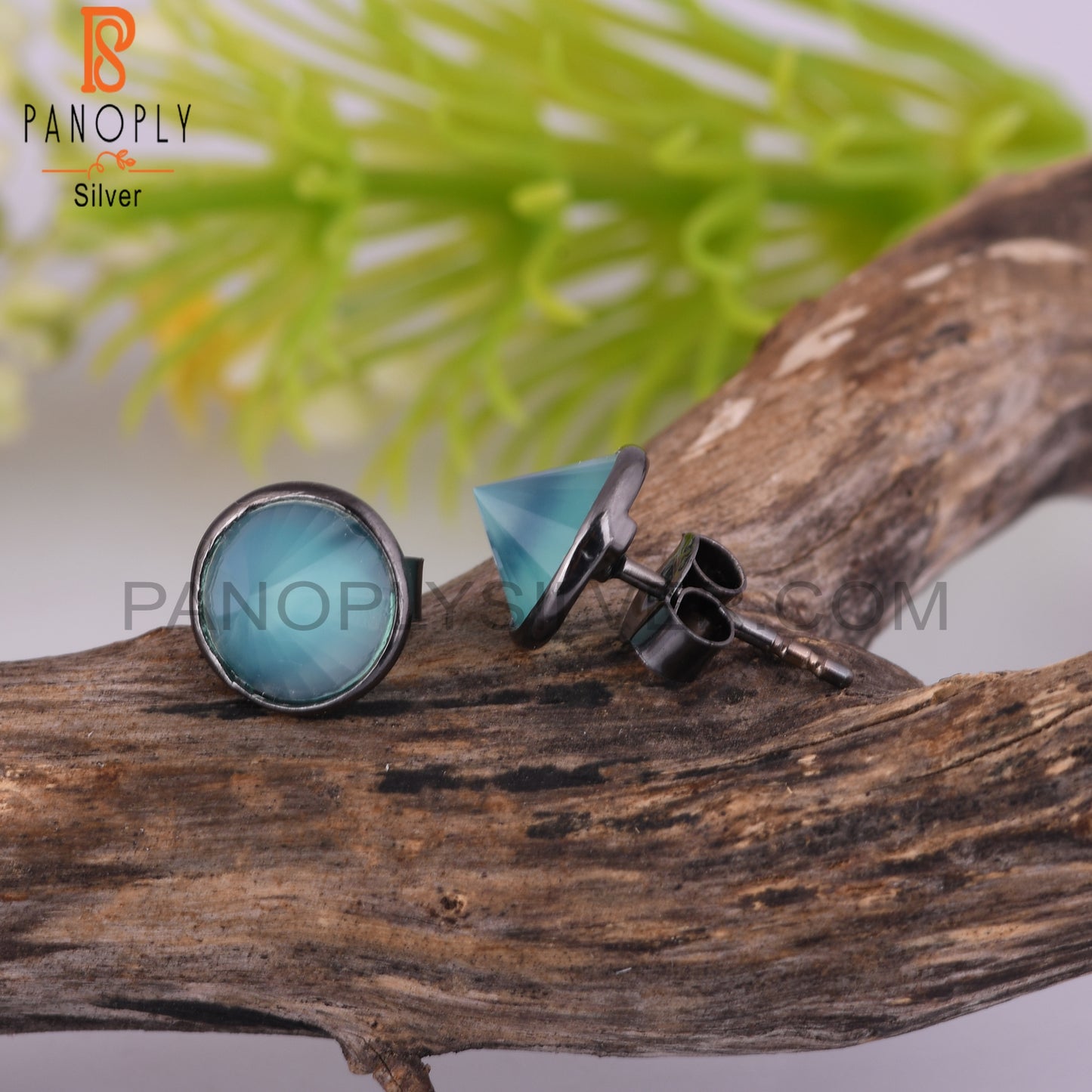Aqua Chalcedony 925 Sterling Silver Earrings