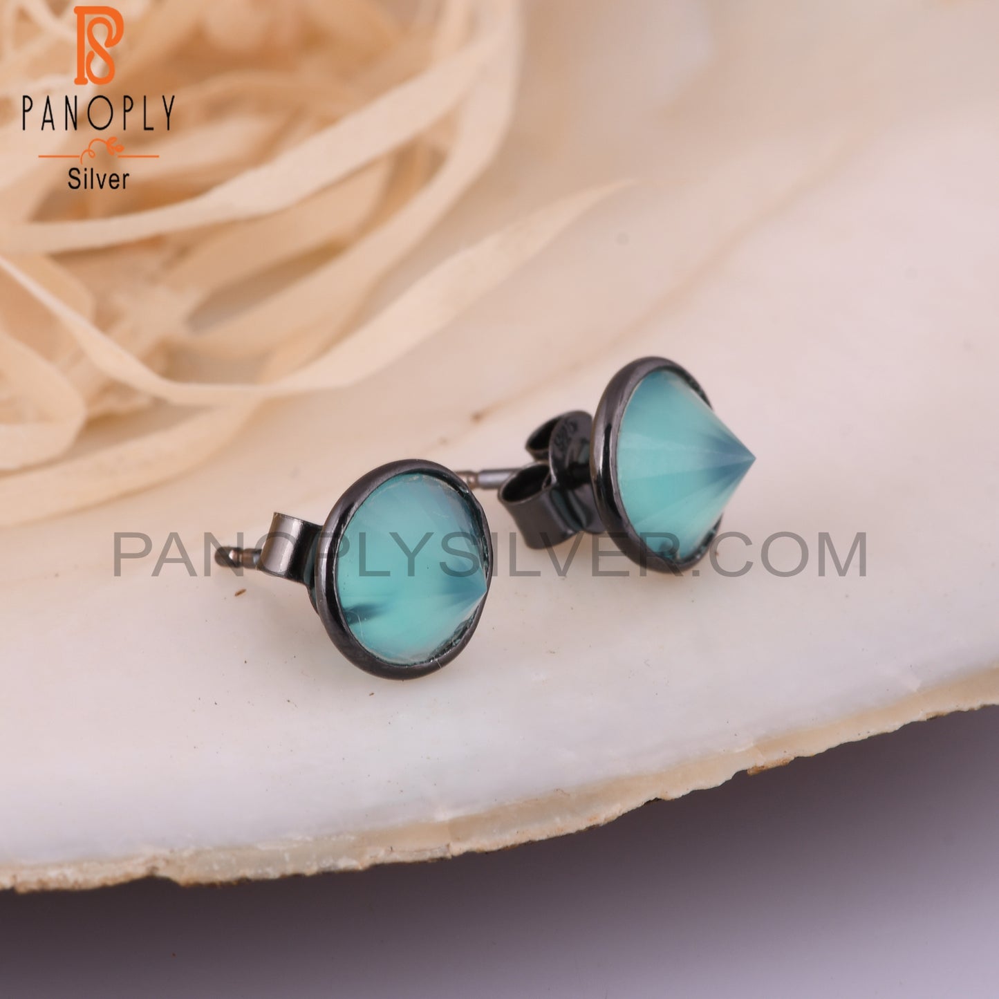 Aqua Chalcedony 925 Sterling Silver Earrings