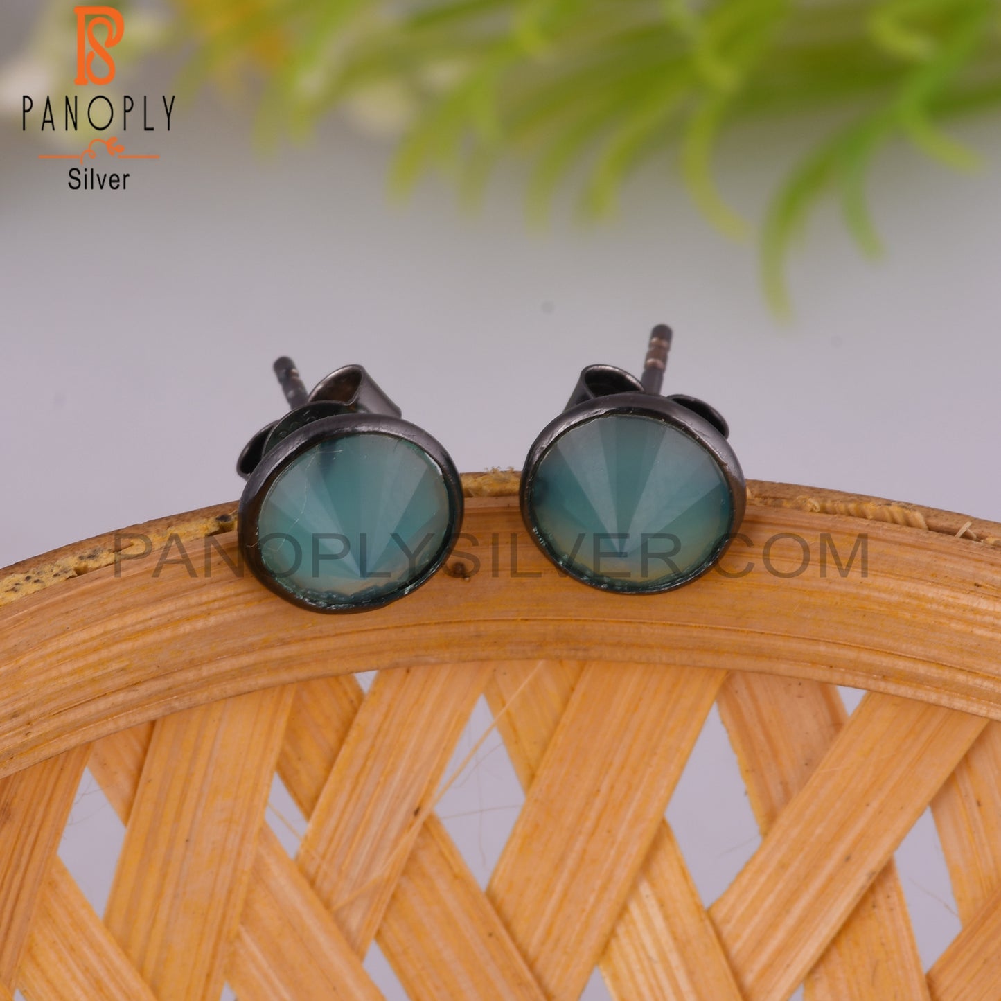Aqua Chalcedony 925 Sterling Silver Earrings