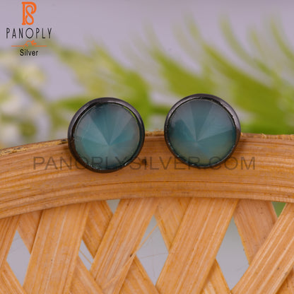 Aqua Chalcedony 925 Sterling Silver Earrings