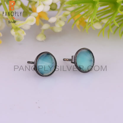 Aqua Chalcedony 925 Sterling Silver Earrings