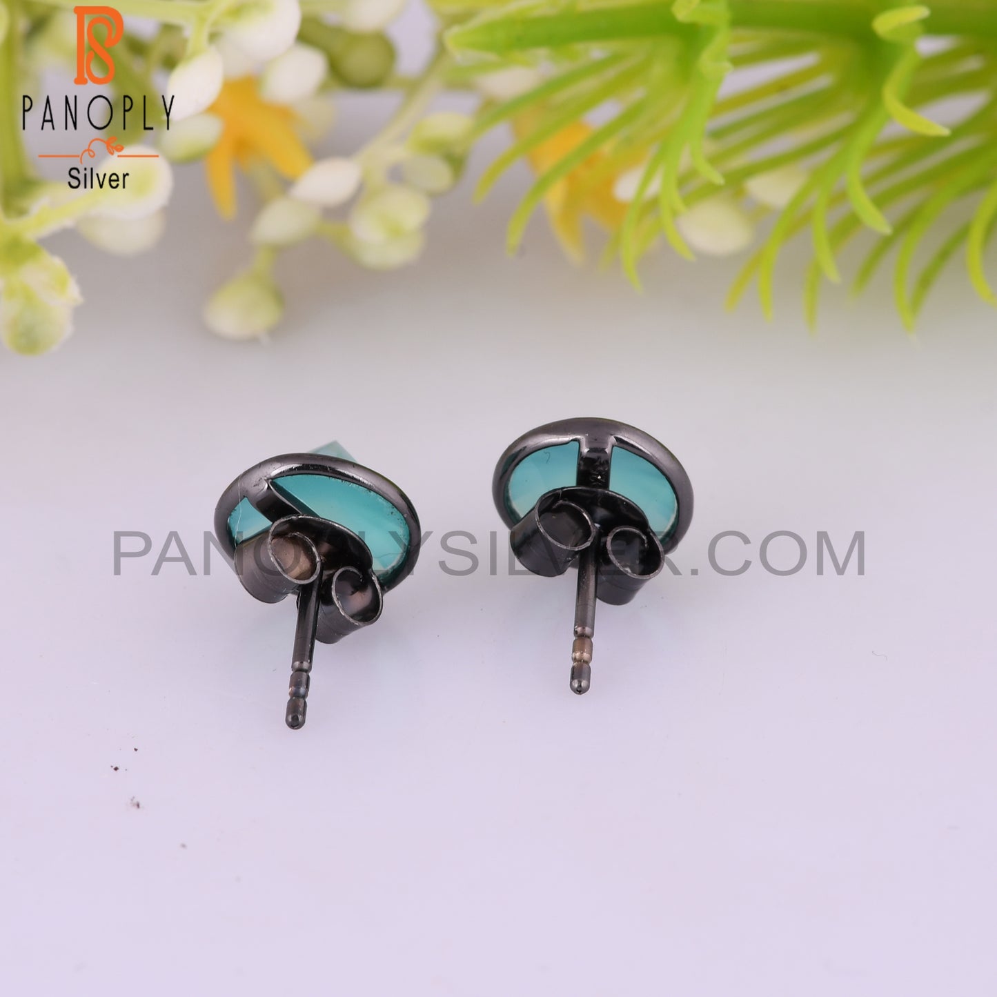 Aqua Chalcedony 925 Sterling Silver Earrings